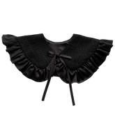 Black Tweed Detachable Collar