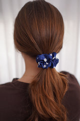 Polka Moon Satin Scrunchie