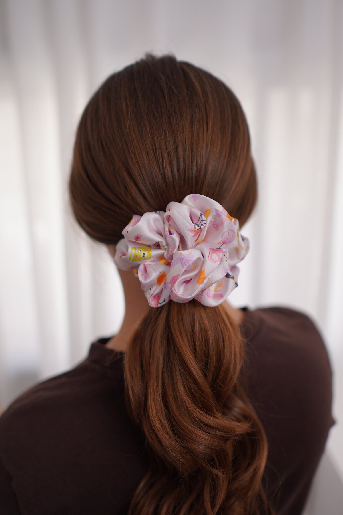 Ghosty Satin Scrunchie