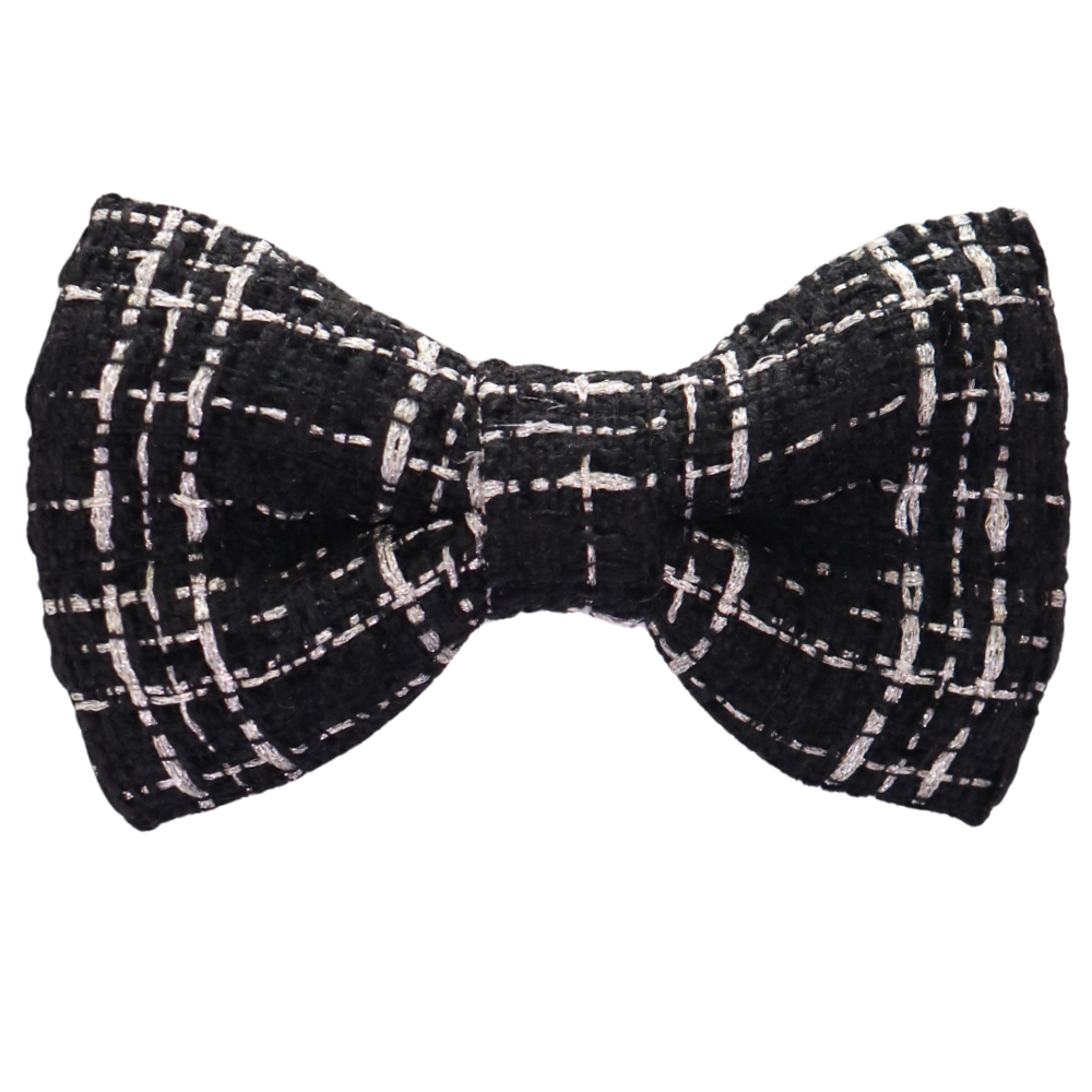 Starlit Tweed Hair Bow Clip