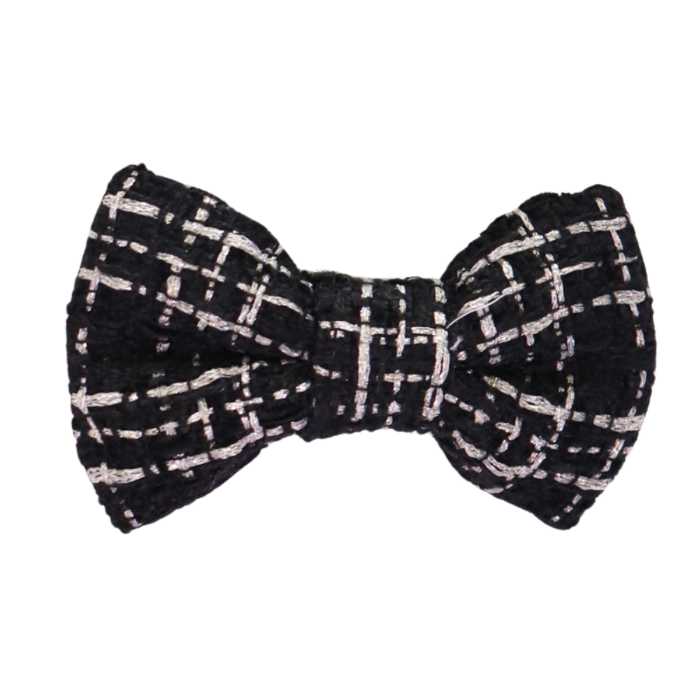 Starlit Tweed Hair Bow Clip