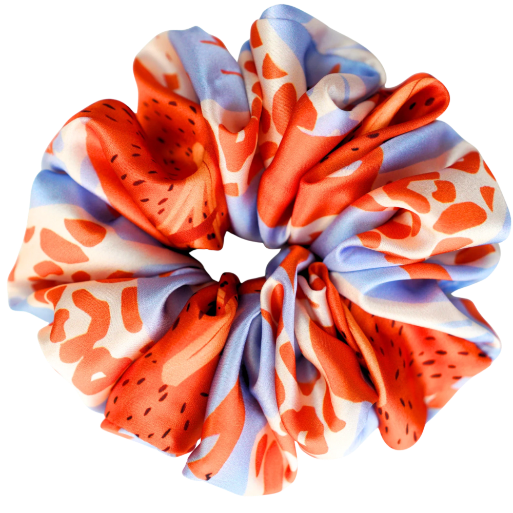 Poppy Fields Satin Scrunchie
