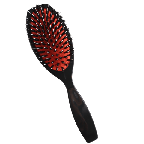 Black Medium Oval Professional Boar Bristle Brush - Milinnery