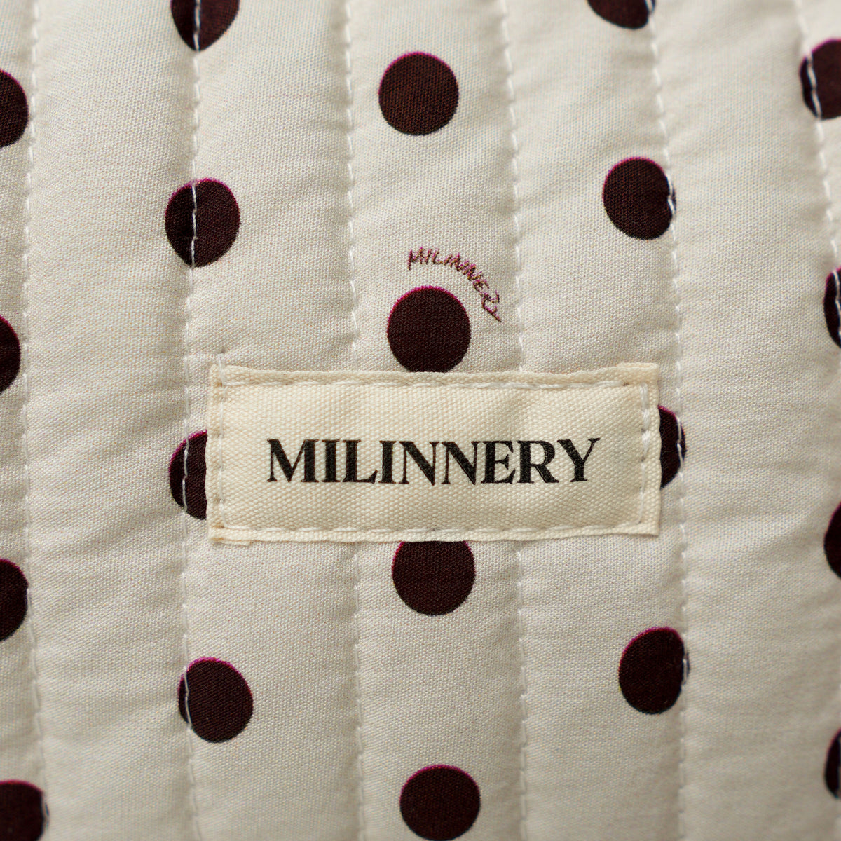 Polka Dot Quilted Makeup Bag