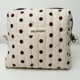 Polka Dot Quilted Makeup Bag