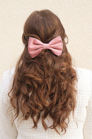 Blushy Hair Bow Clip - Milinnery