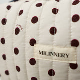 Polka Dot Quilted Makeup Bag
