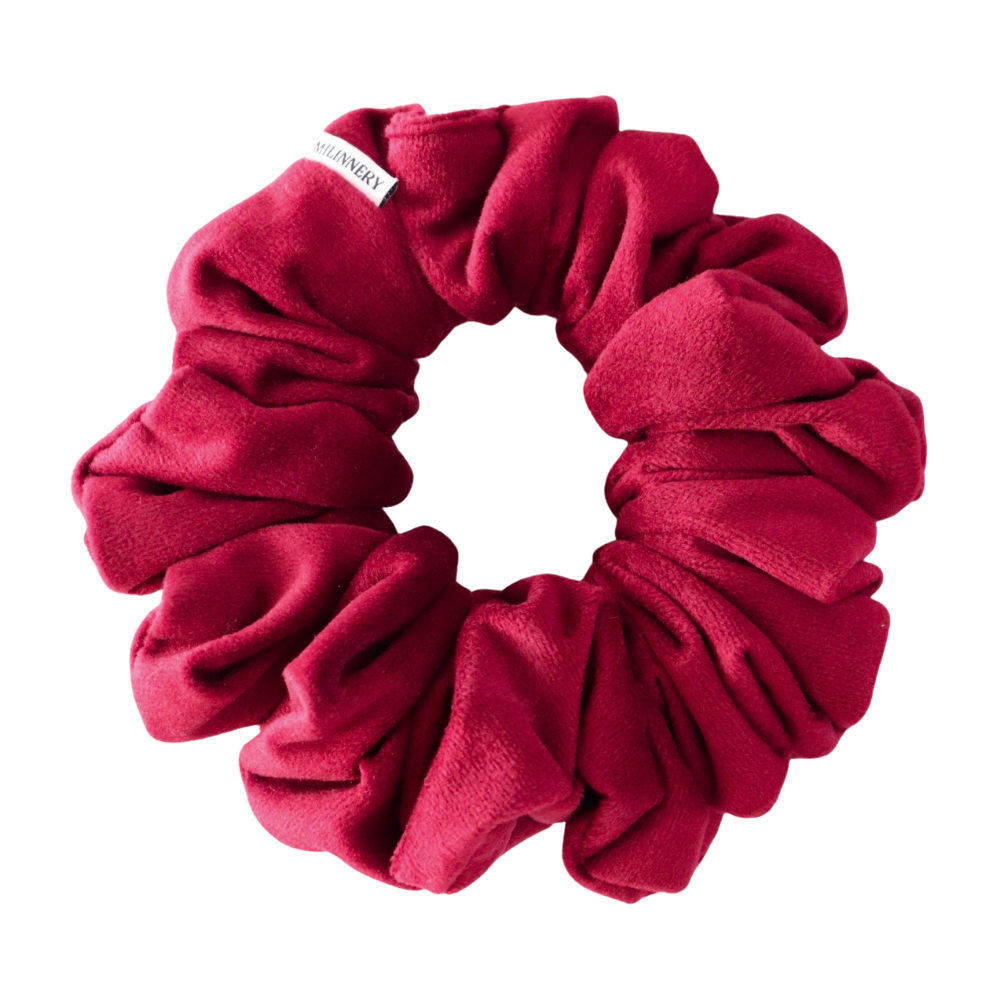 Crimson Kiss Velvet Scrunchie