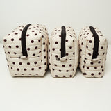 Polka Dot Quilted Makeup Bag