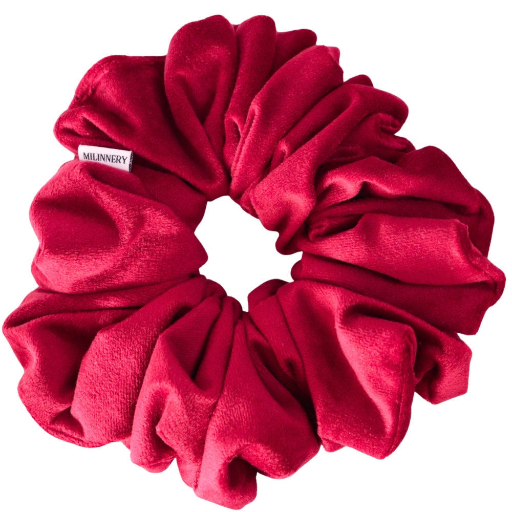 Crimson Kiss Velvet Scrunchie