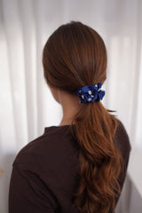 Polka Moon Satin Scrunchie