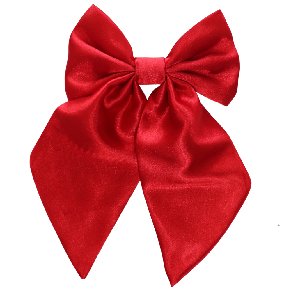 Cupid Charm Small Long Tail Hair Bow Clip