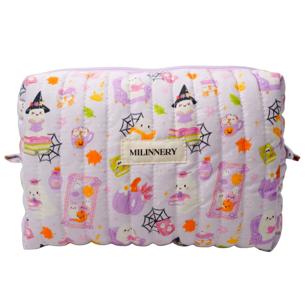 Ghosty Quilted Makeup Bag