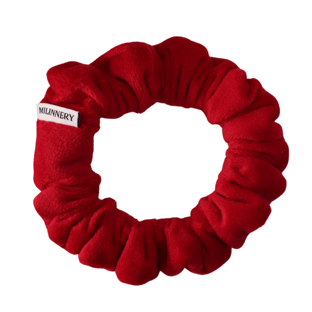 Scarlet Flame Velvet Scrunchie