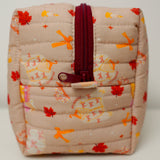 Autumn Leaves Quilted Makeup Bag