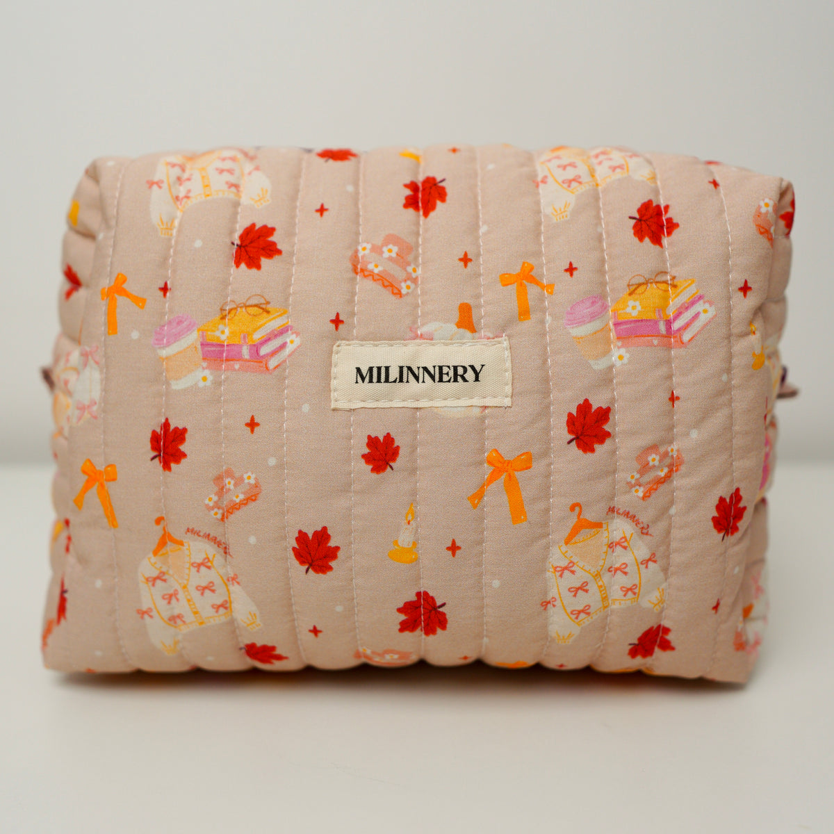 Autumn Leaves Quilted Makeup Bag