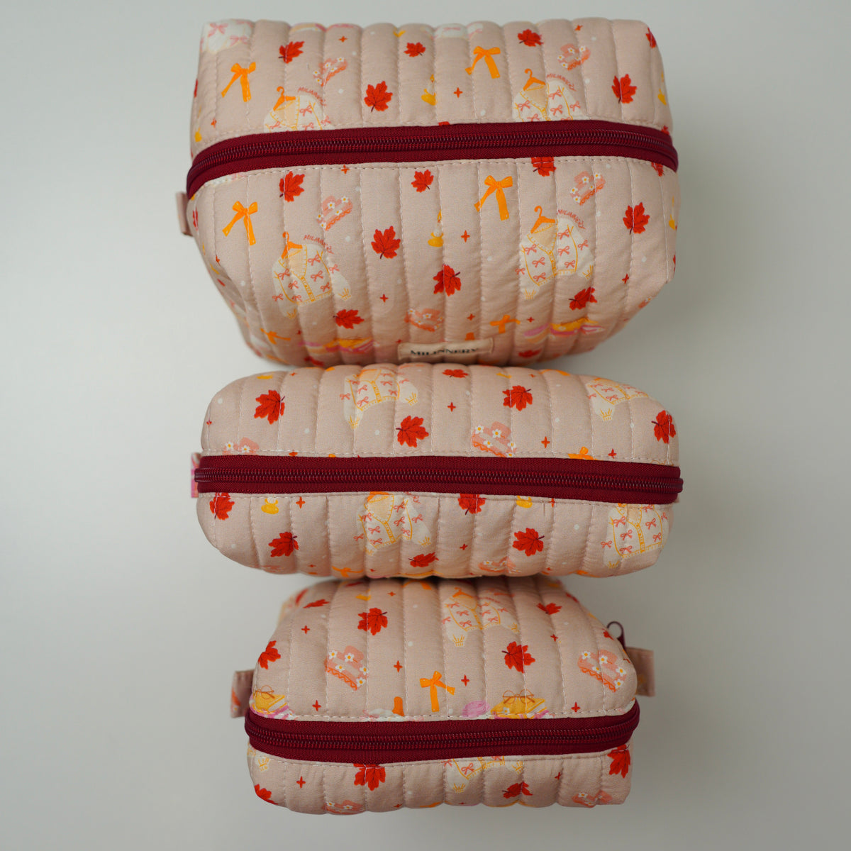 Autumn Leaves Quilted Makeup Bag