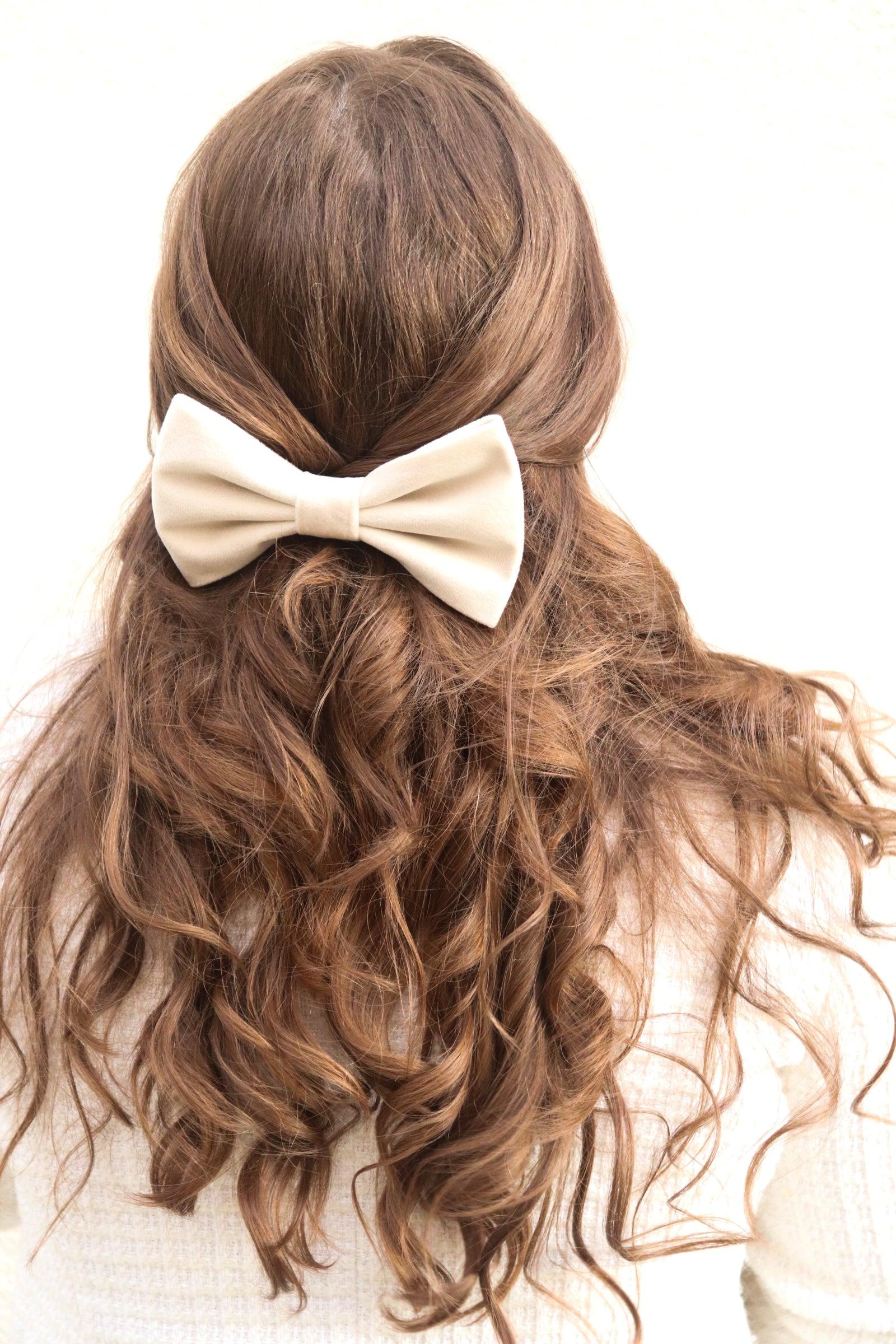 Almond Hair Bow Clip - Milinnery