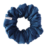 Midnight Sapphire Velvet Scrunchie
