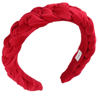 Carmine Braided Velvet Headband