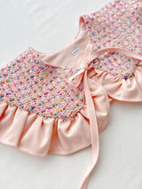 Pink Tweed Detachable Collar