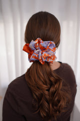 Poppy Fields Satin Scrunchie