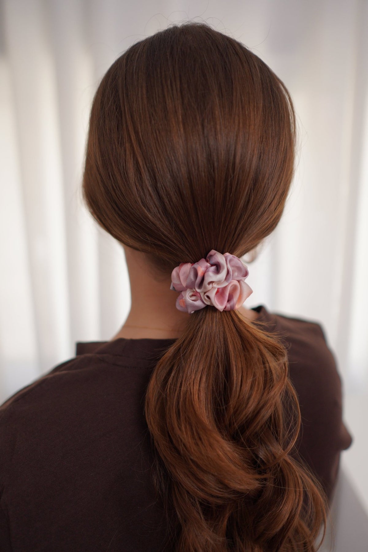 Blush Paint Satin Scrunchie