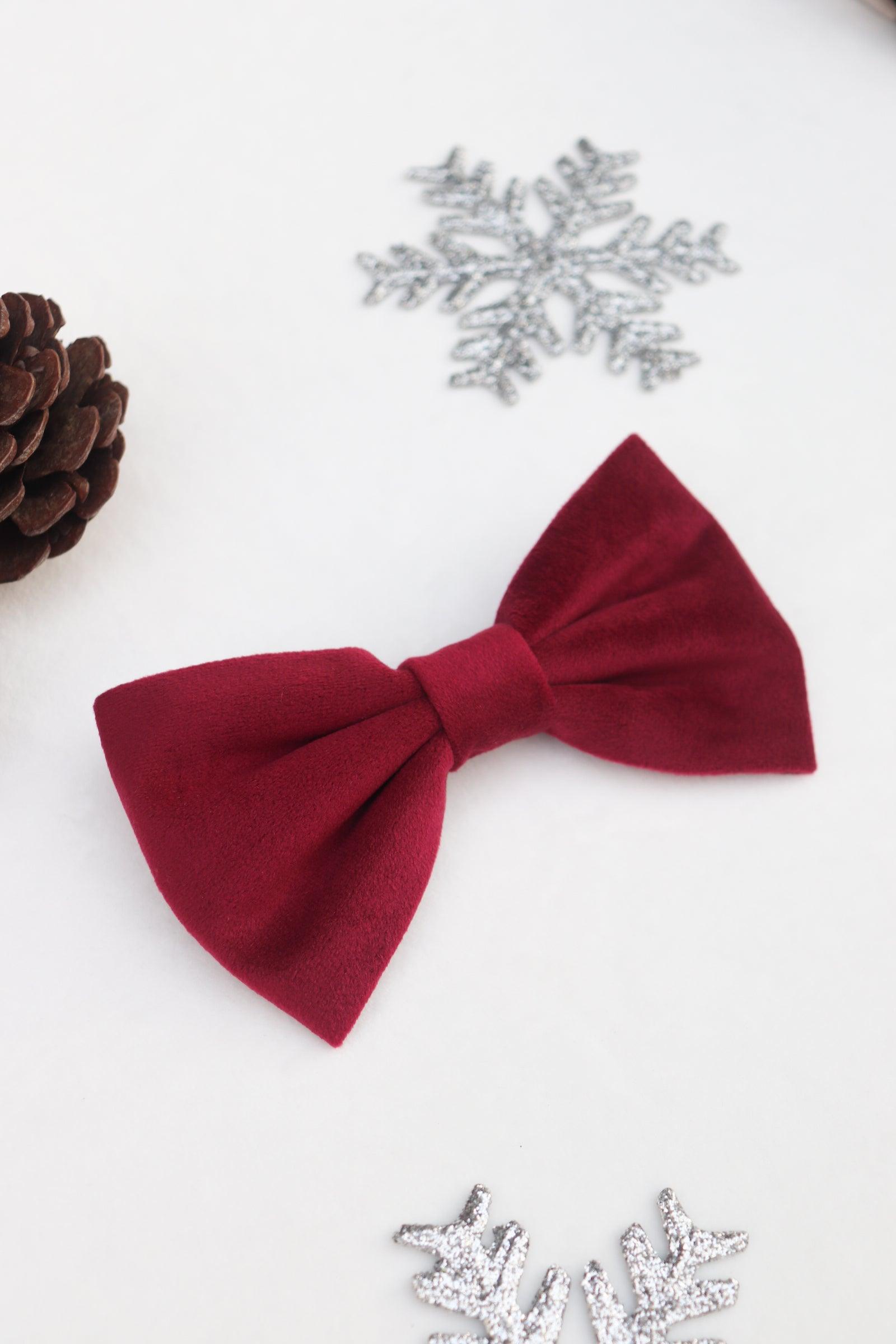 Merlot Hair Bow Clip - Milinnery