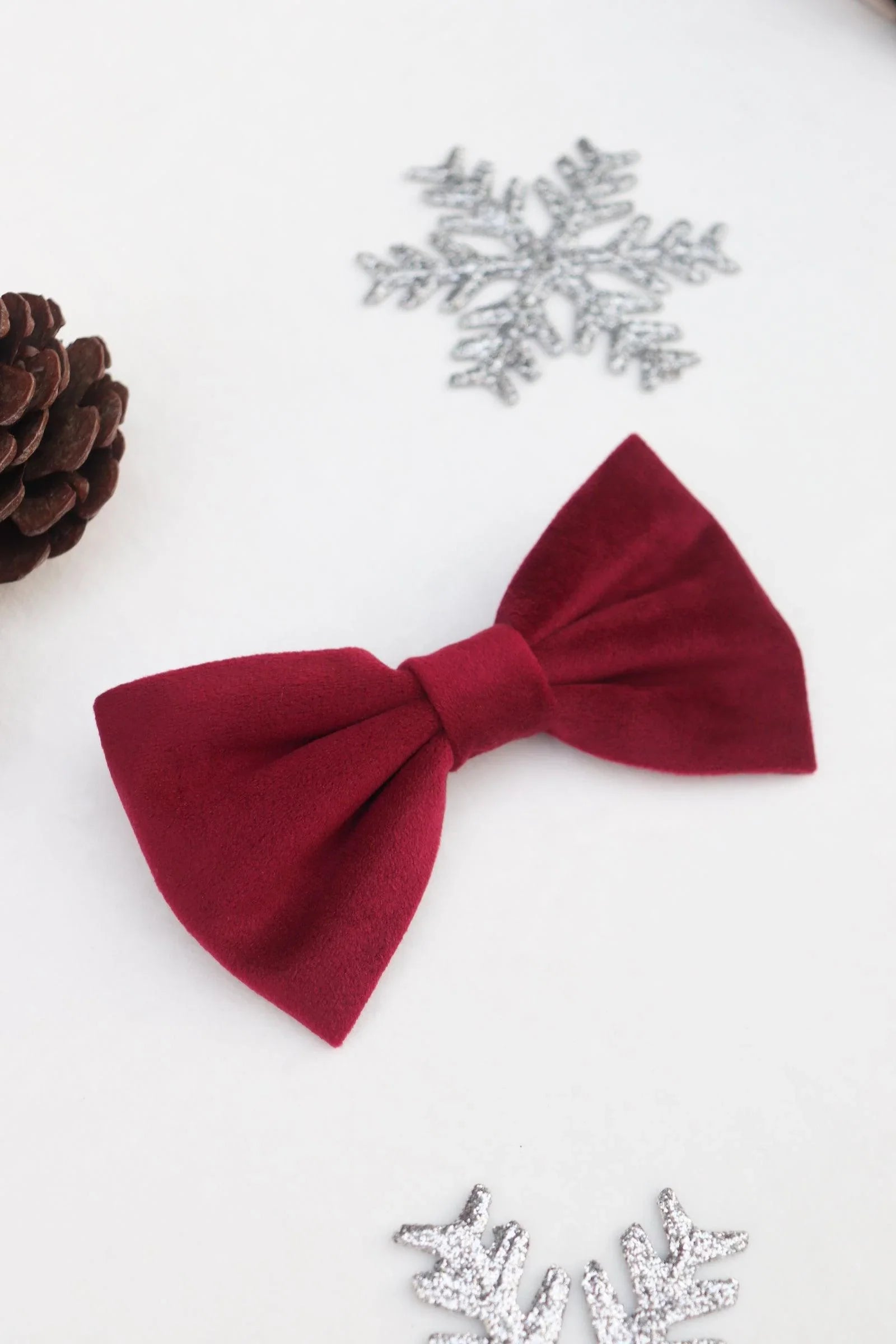 Merlot Hair Bow Clip - Milinnery