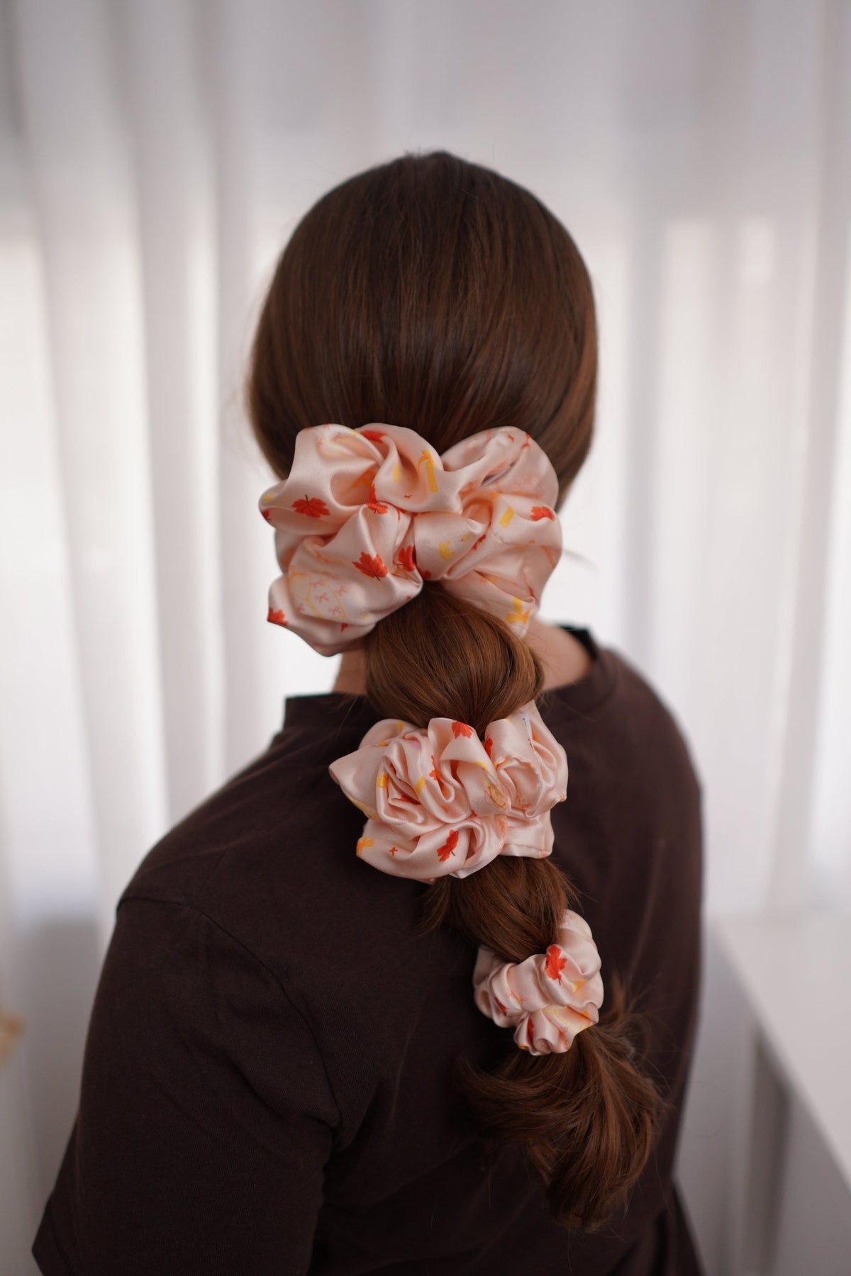 Maple Hour Satin Scrunchie
