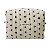 Polka Dot Quilted Makeup Bag