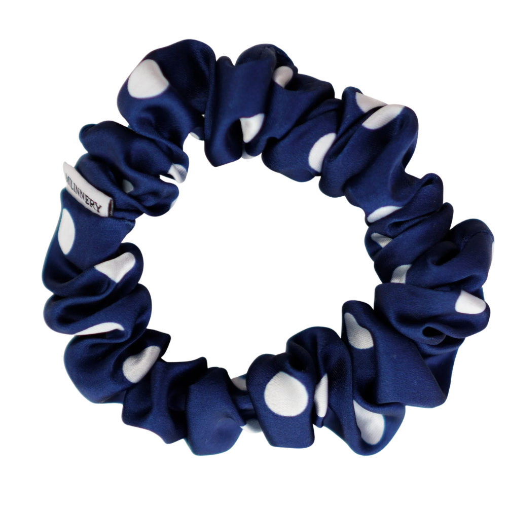 Polka Moon Satin Scrunchie