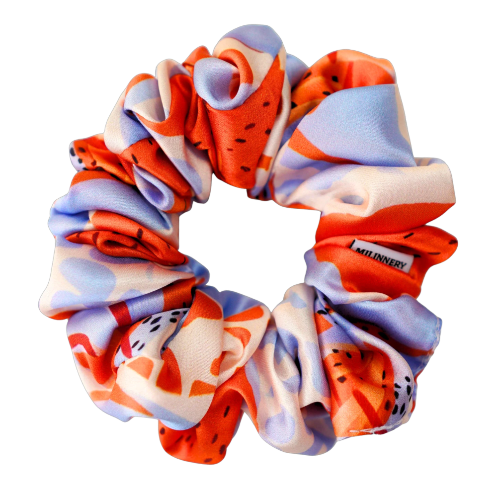 Poppy Fields Satin Scrunchie