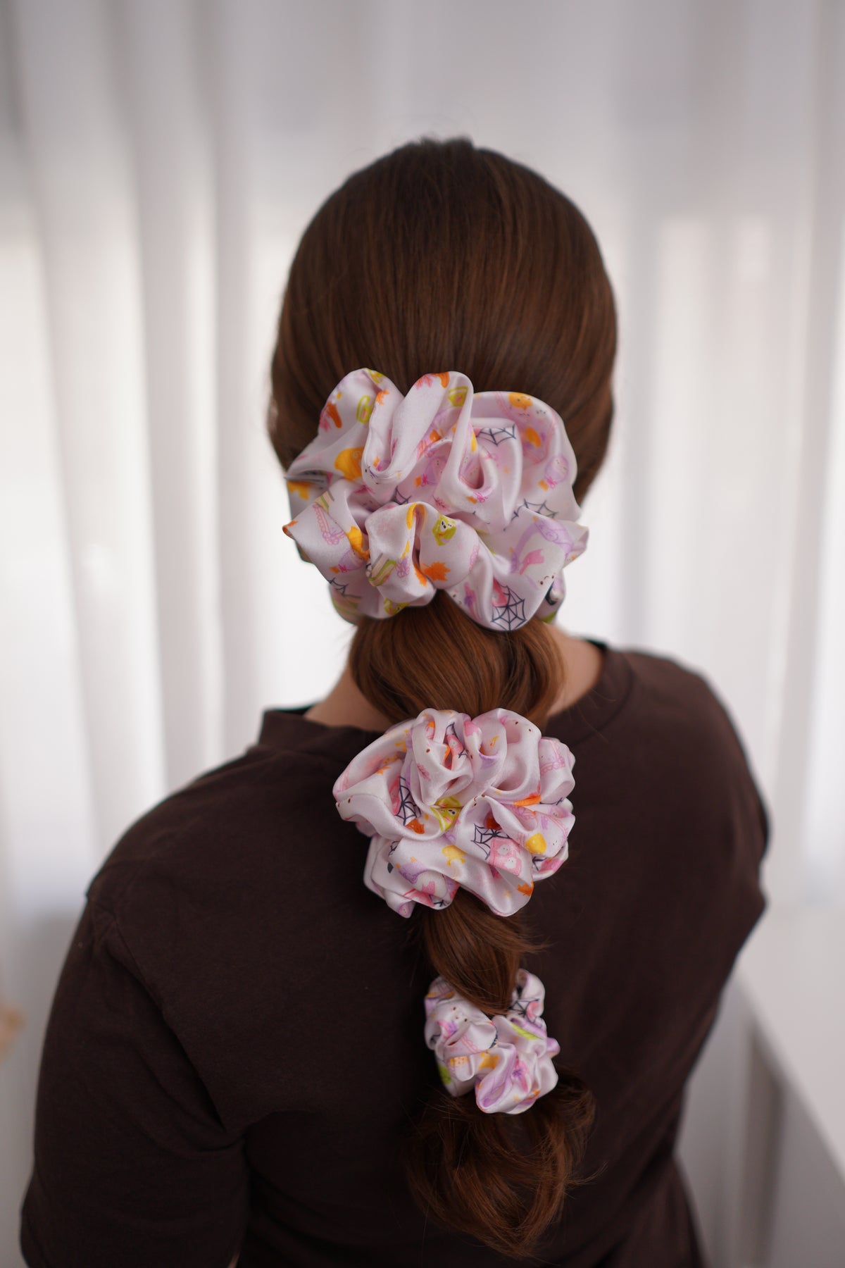 Ghosty Satin Scrunchie