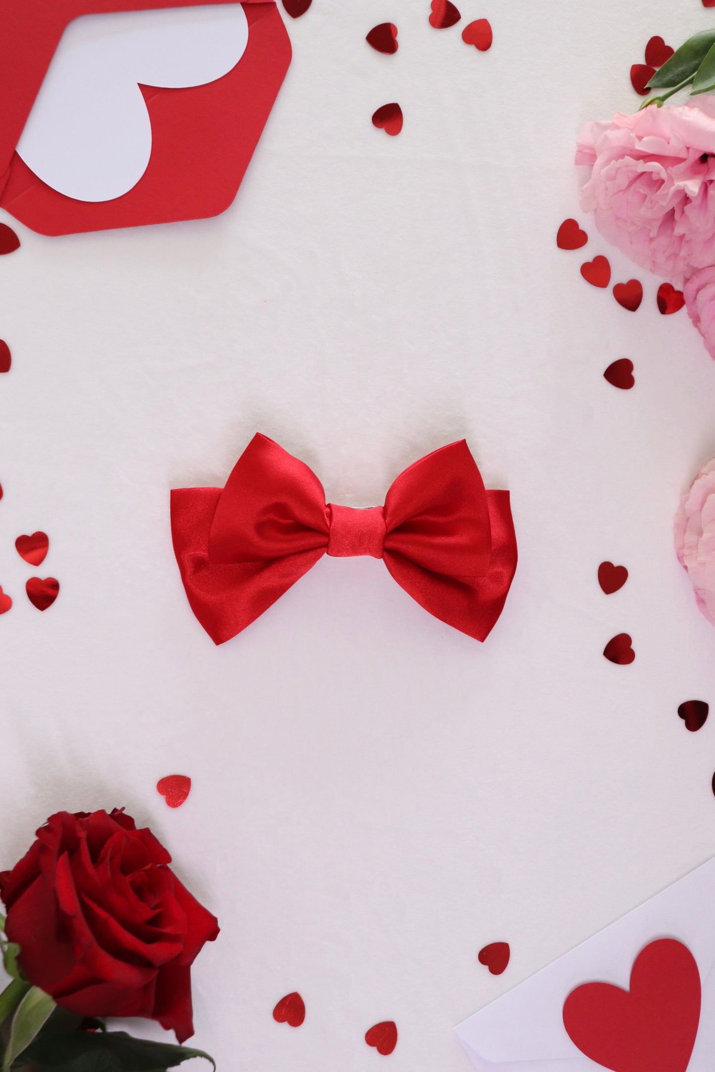 Cupid Charm Small Hair Bow Clip