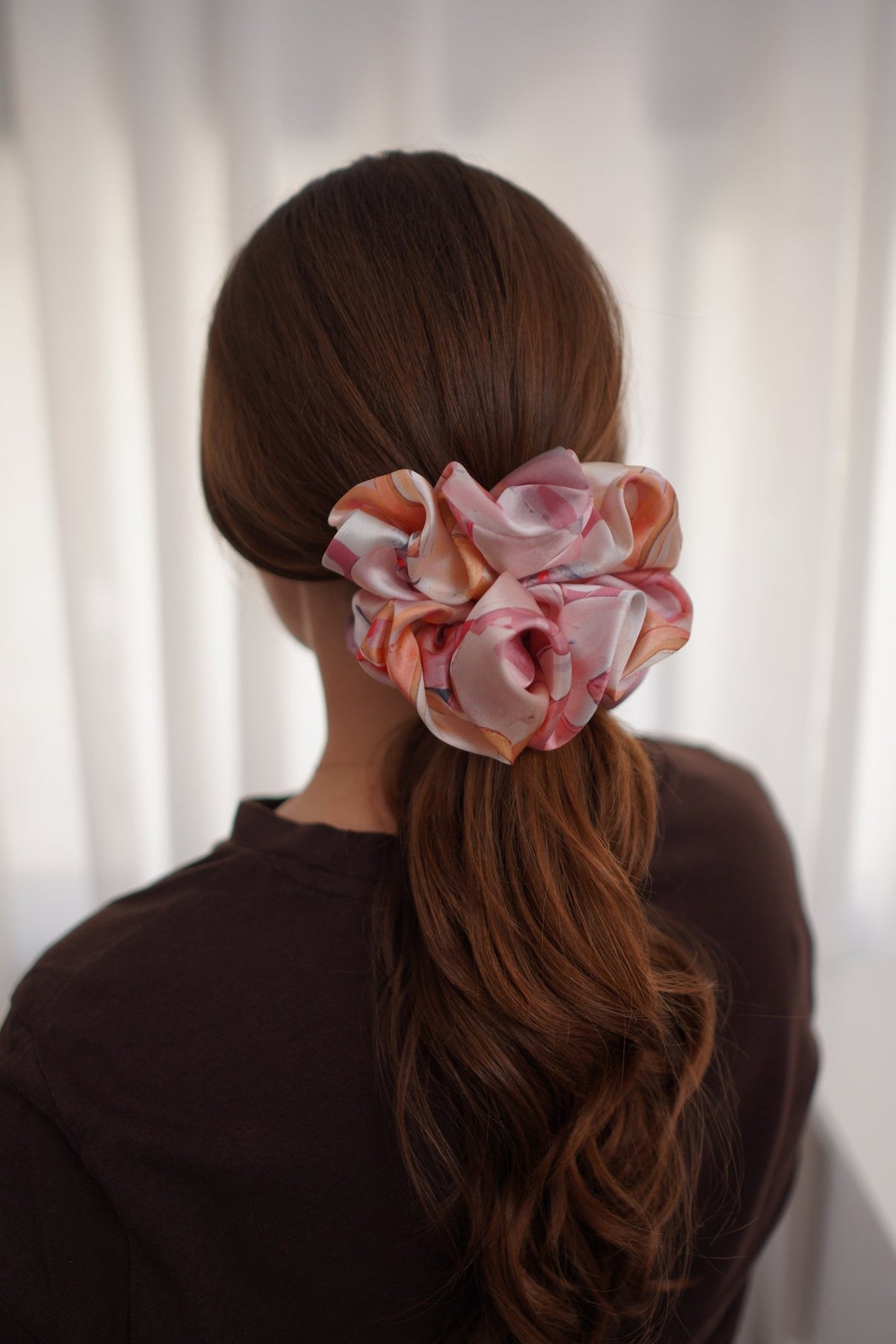 Blush Paint Satin Scrunchie
