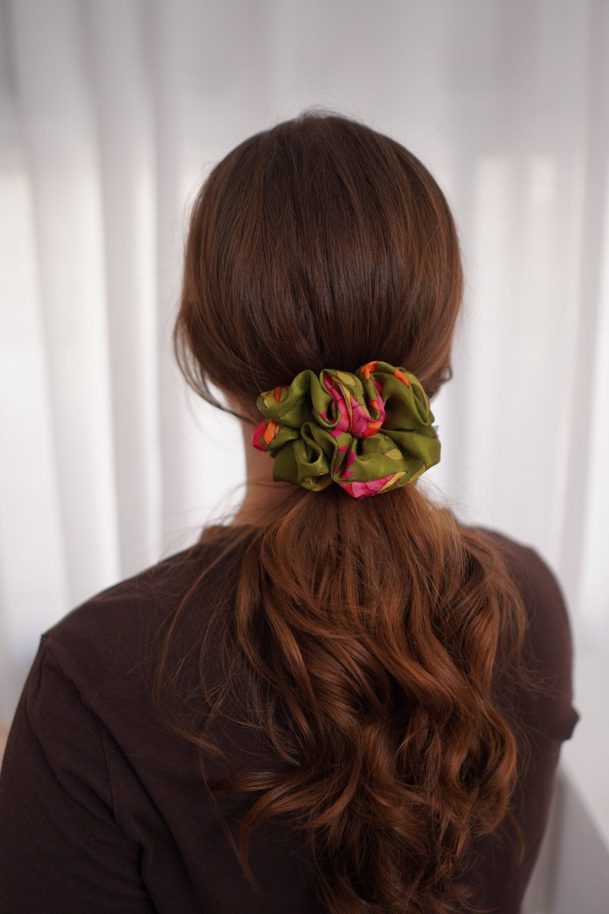 Garden Hour Satin Scrunchie