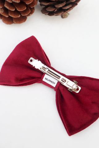 Merlot Hair Bow Clip - Milinnery