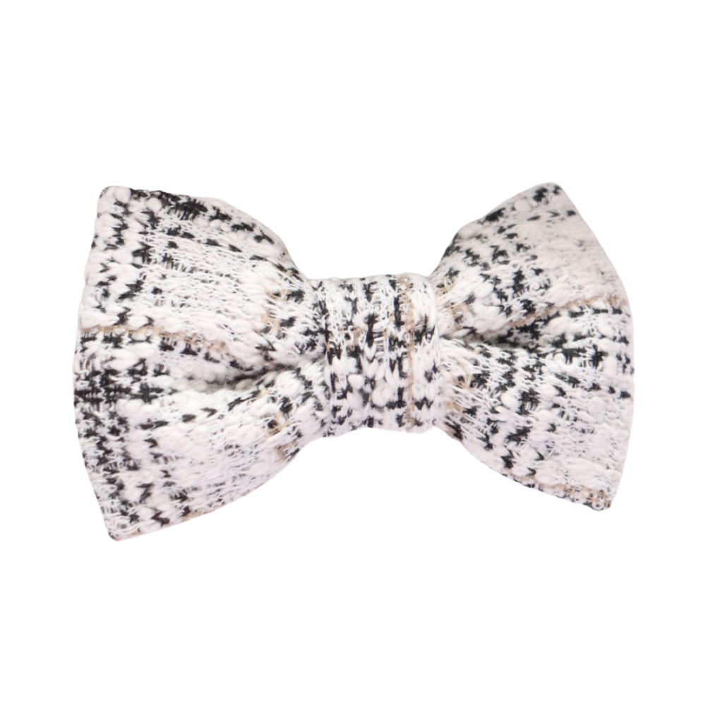 Biscuit Tweed Hair Bow Clip