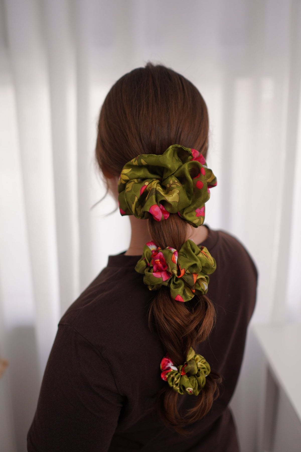 Garden Hour Satin Scrunchie