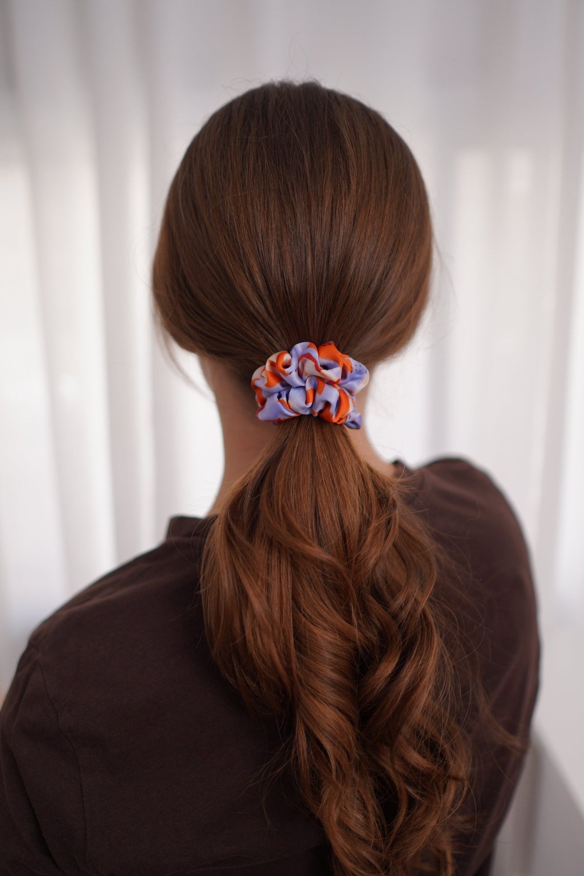Poppy Fields Satin Scrunchie