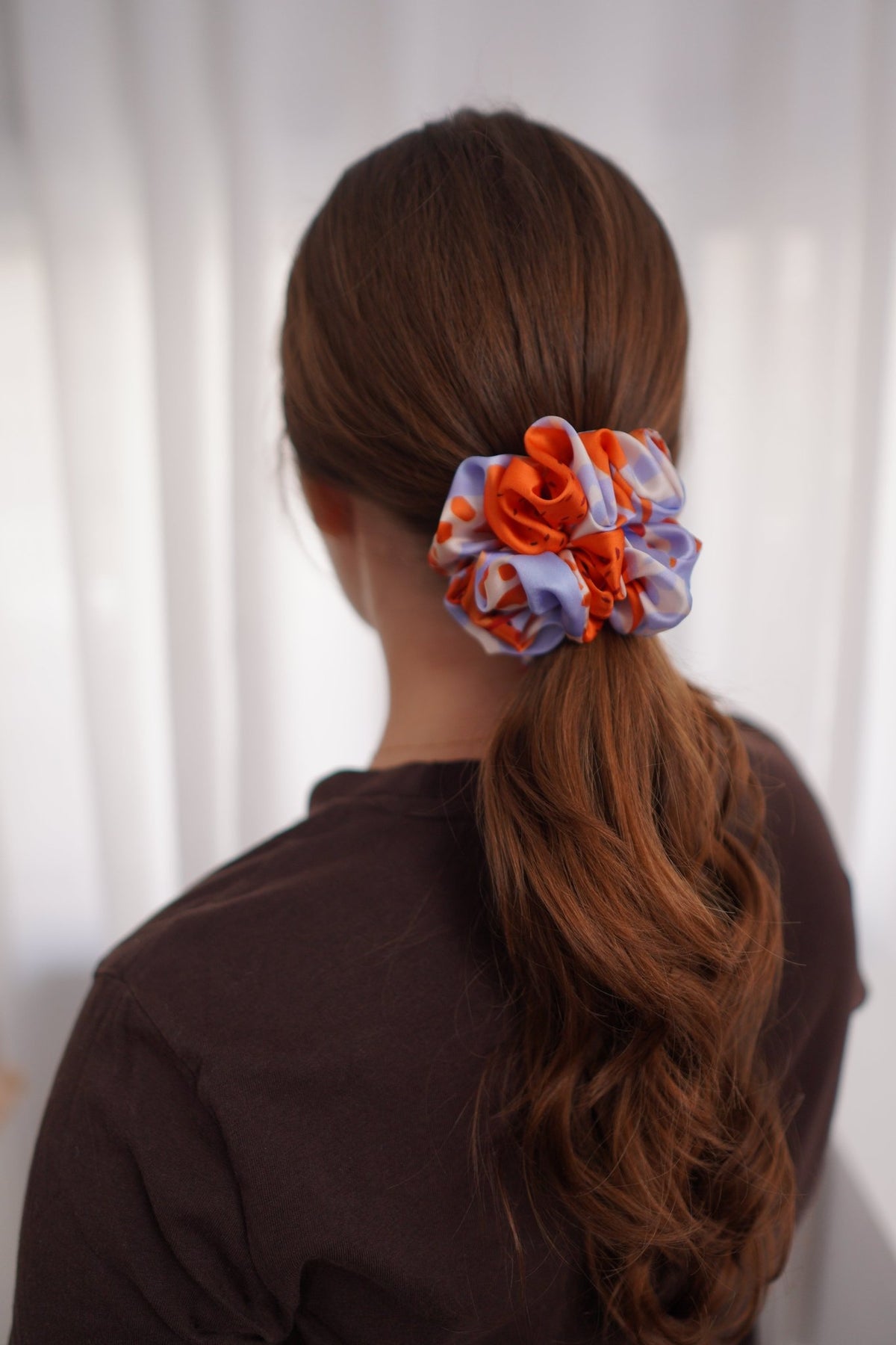Poppy Fields Satin Scrunchie