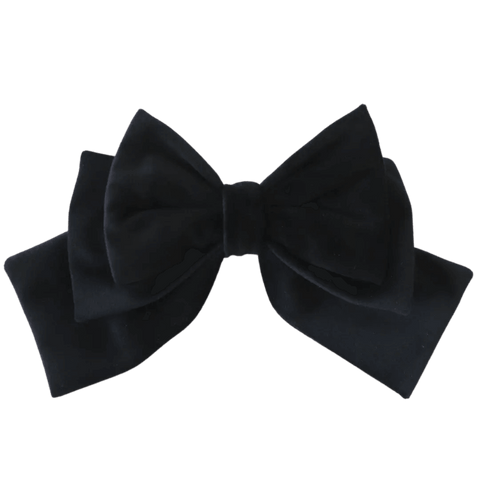 Black Hair Bow Clip - Milinnery