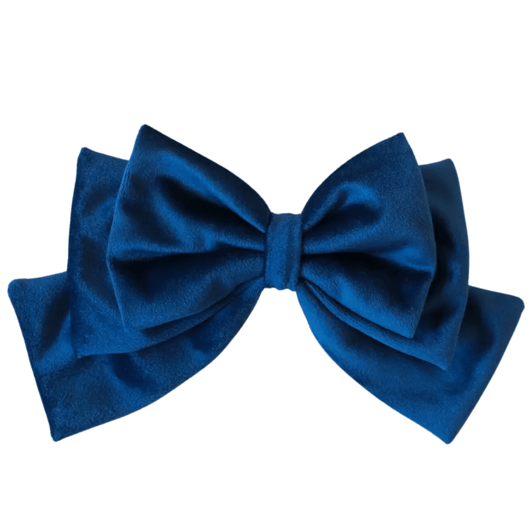 Blue Hair Bow Clip - Milinnery