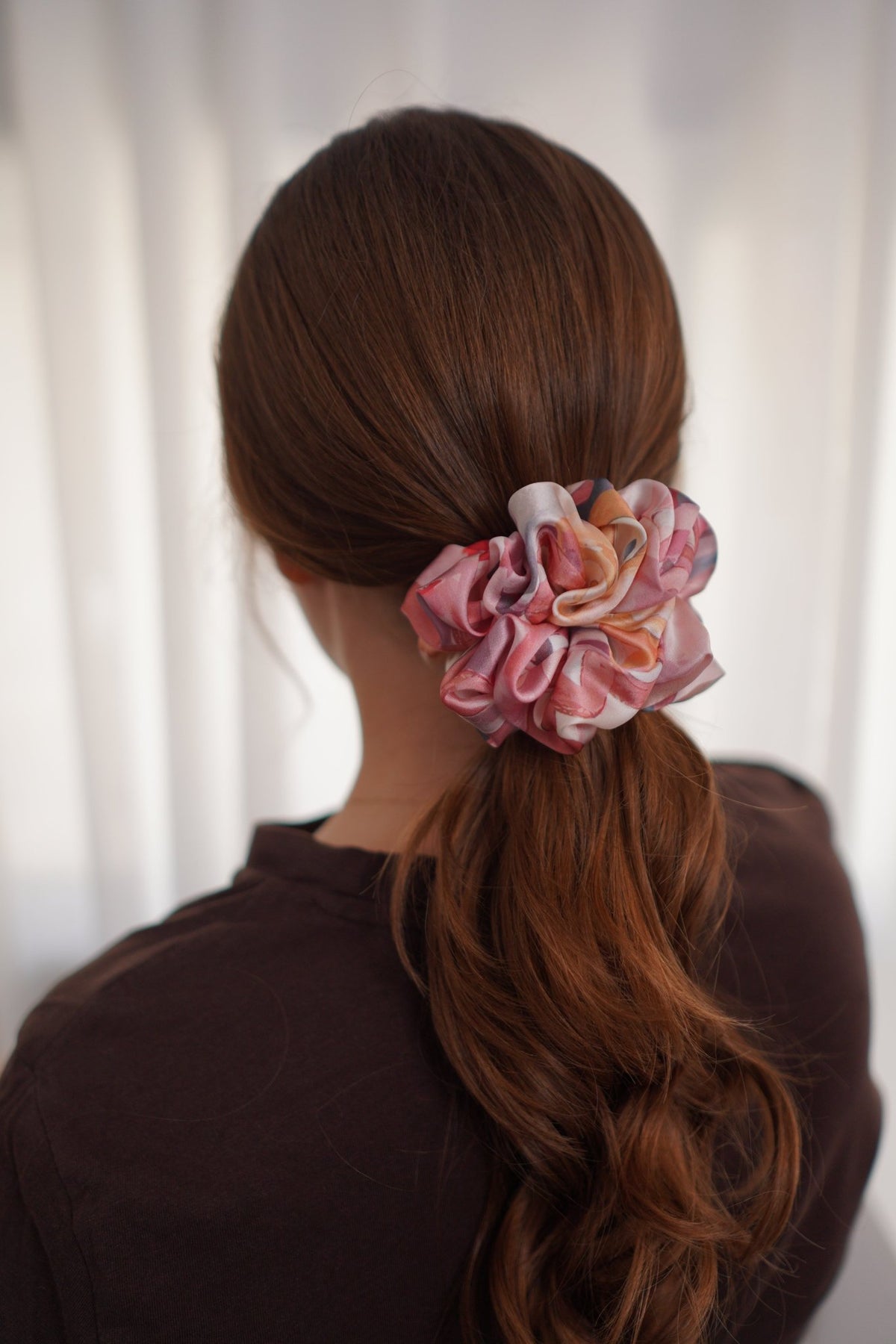 Blush Paint Satin Scrunchie