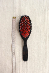 Black Medium Oval Professional Boar Bristle Brush - Milinnery