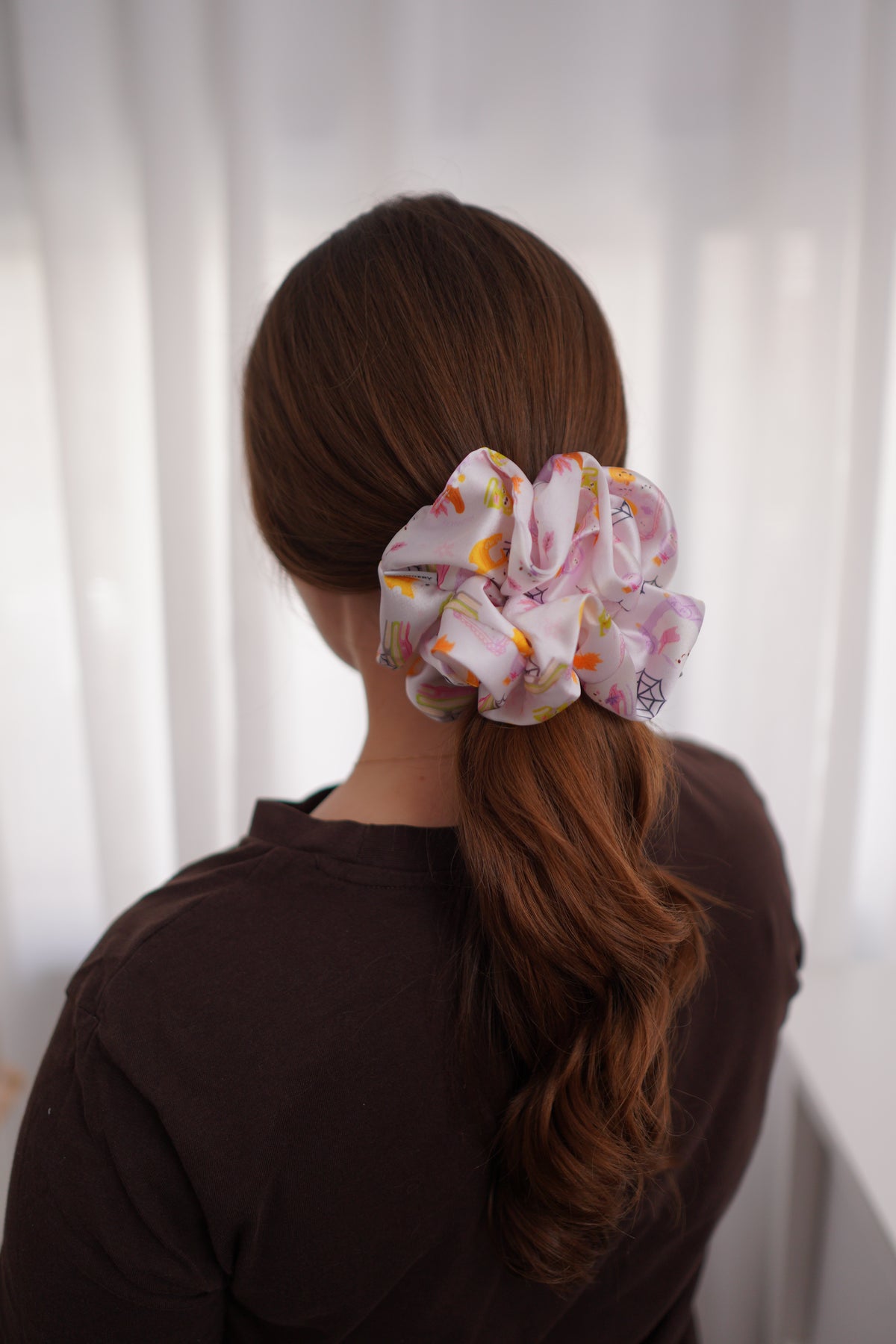 Ghosty Satin Scrunchie