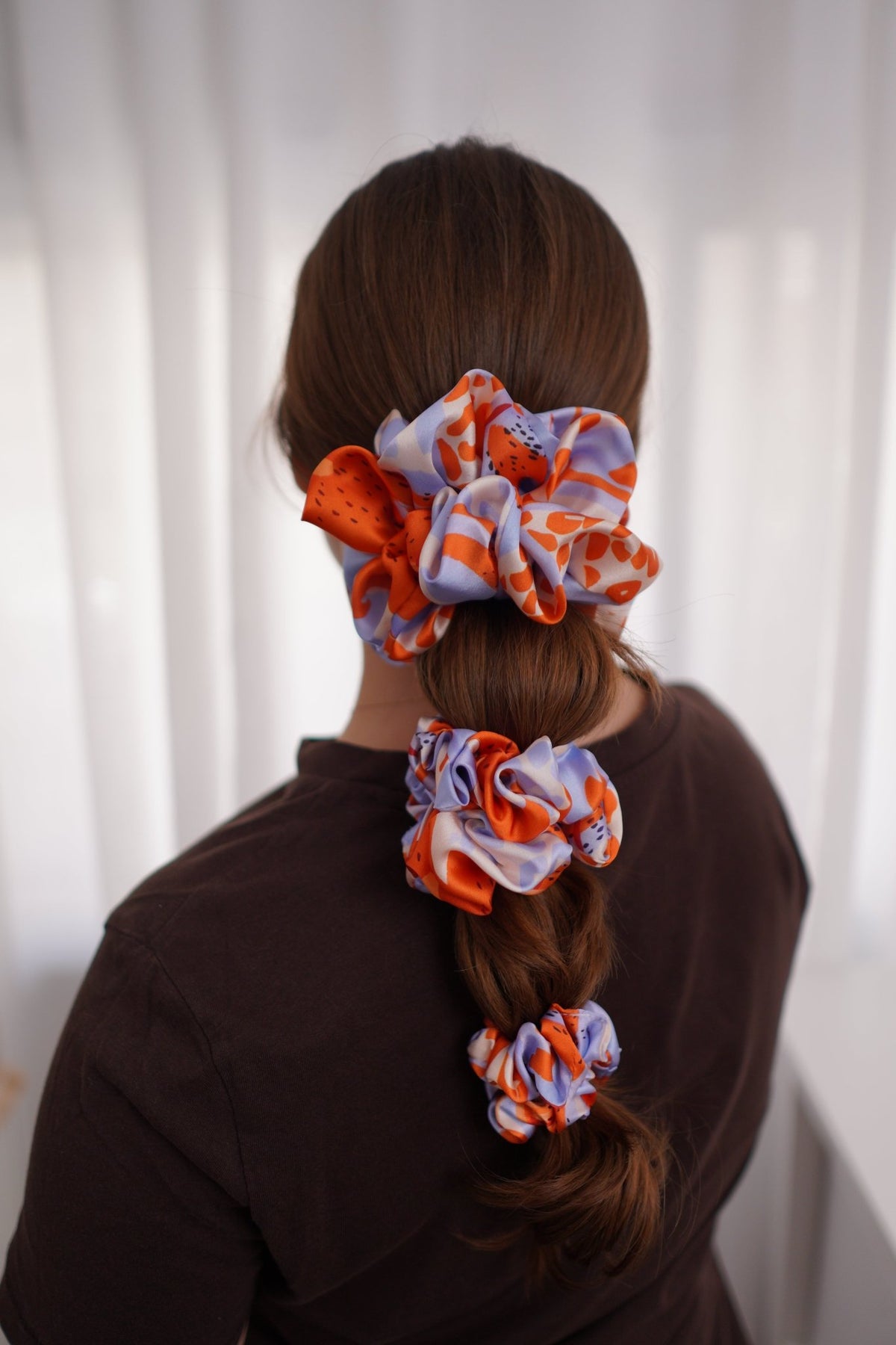 Poppy Fields Satin Scrunchie