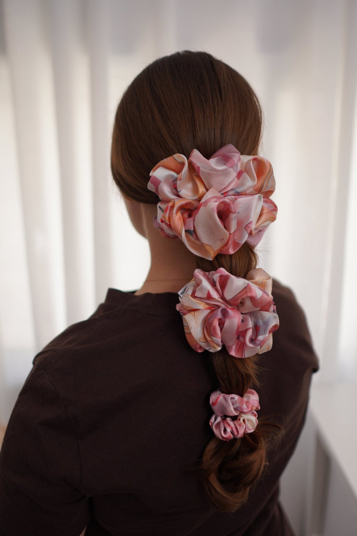 Blush Paint Satin Scrunchie