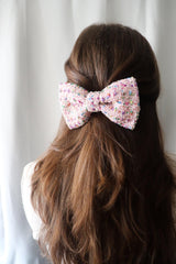 Candy Tweed Hair Bow Clip - Standard - Milinnery